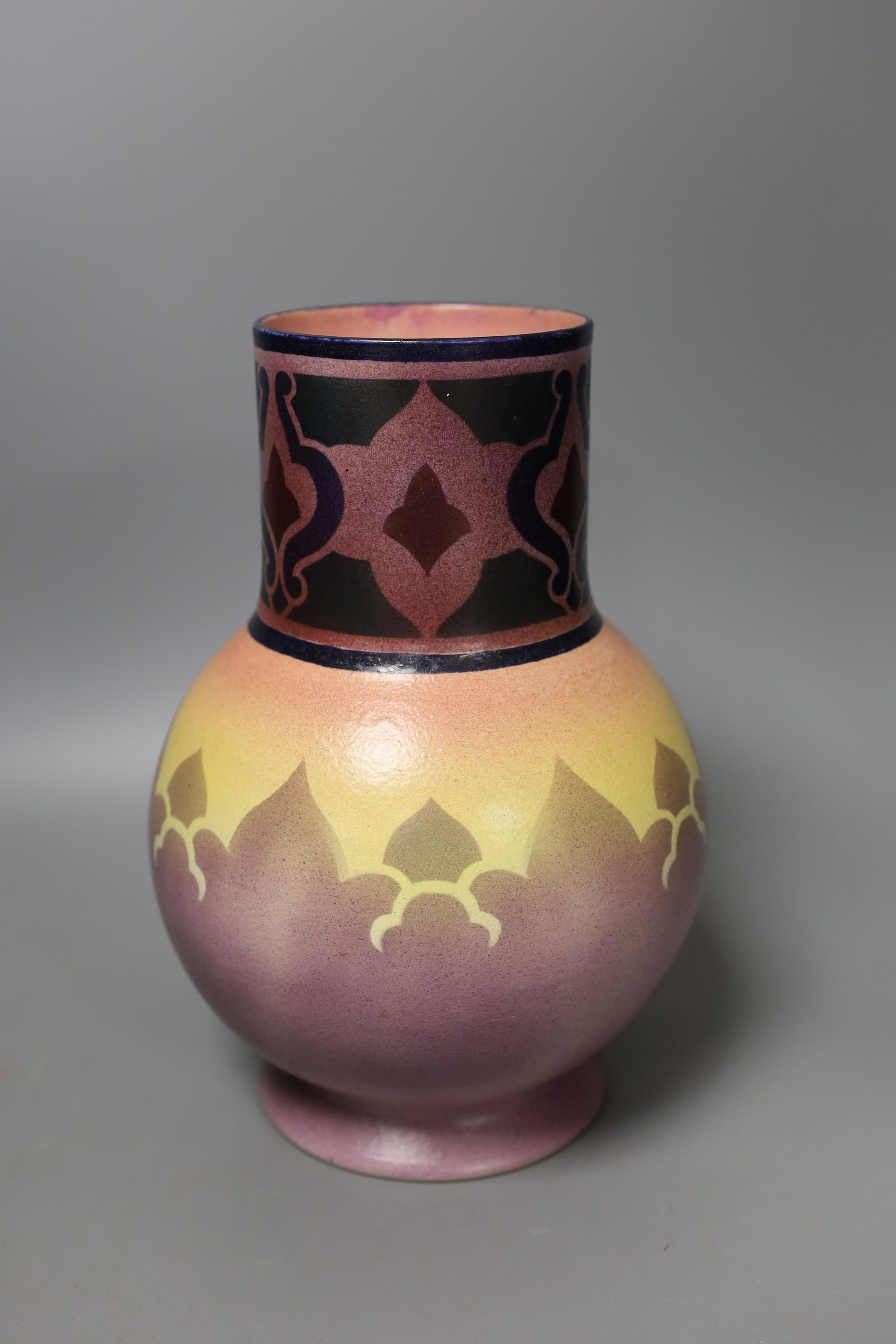 A Bretby Persian style vase - 25cm tall